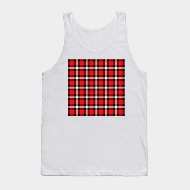 Red black and Blue Buffalo Plaid Tank Top by teezeedy